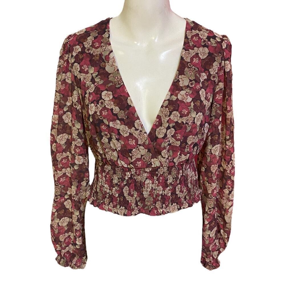 Wilfred Aritzia Wistful Blouse Multi Floral Size M
